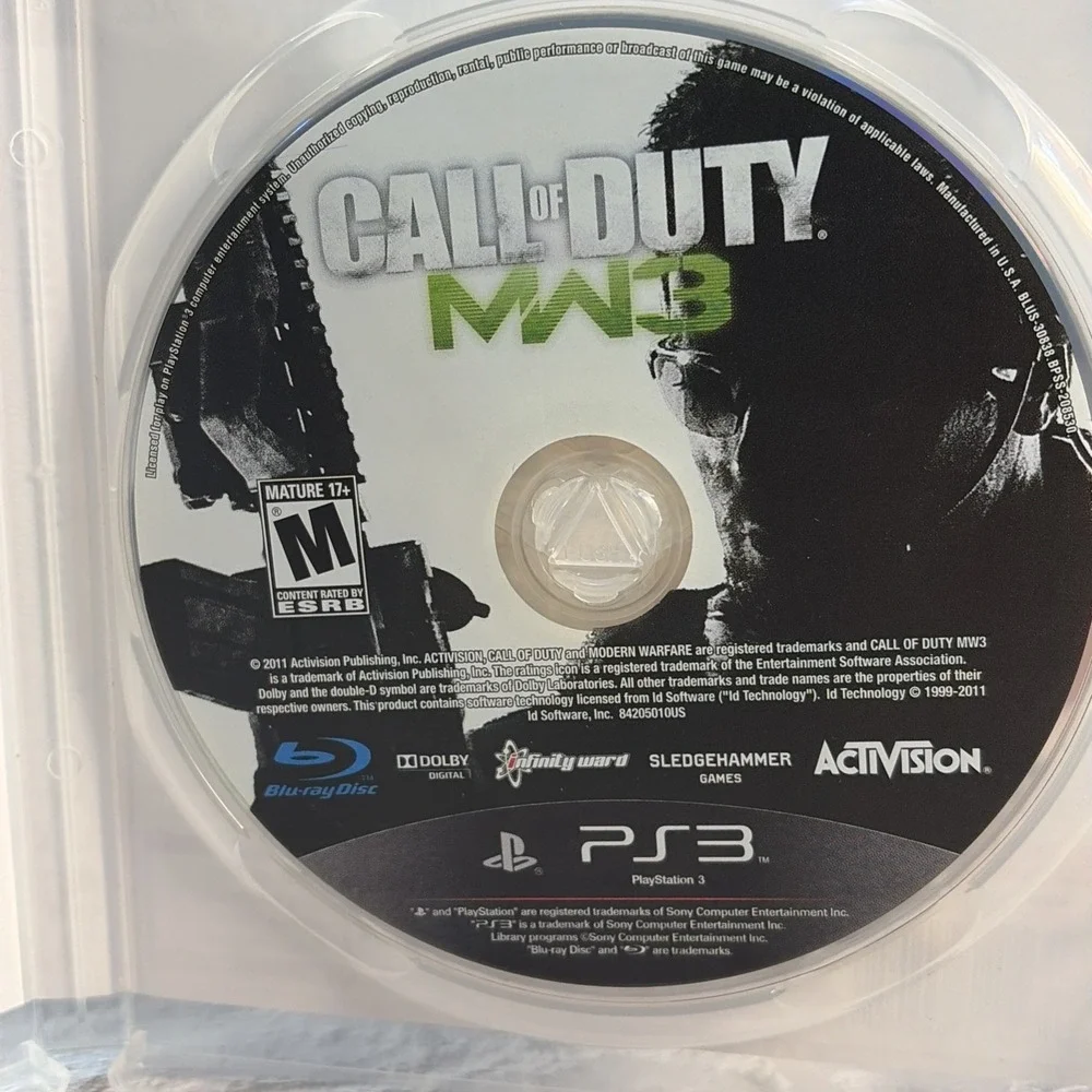 COD Bundle - PS3 PlayStation 3 MW3 Disk/Case, Ghosts, Black Ops 2 & 3 Loose. T&W